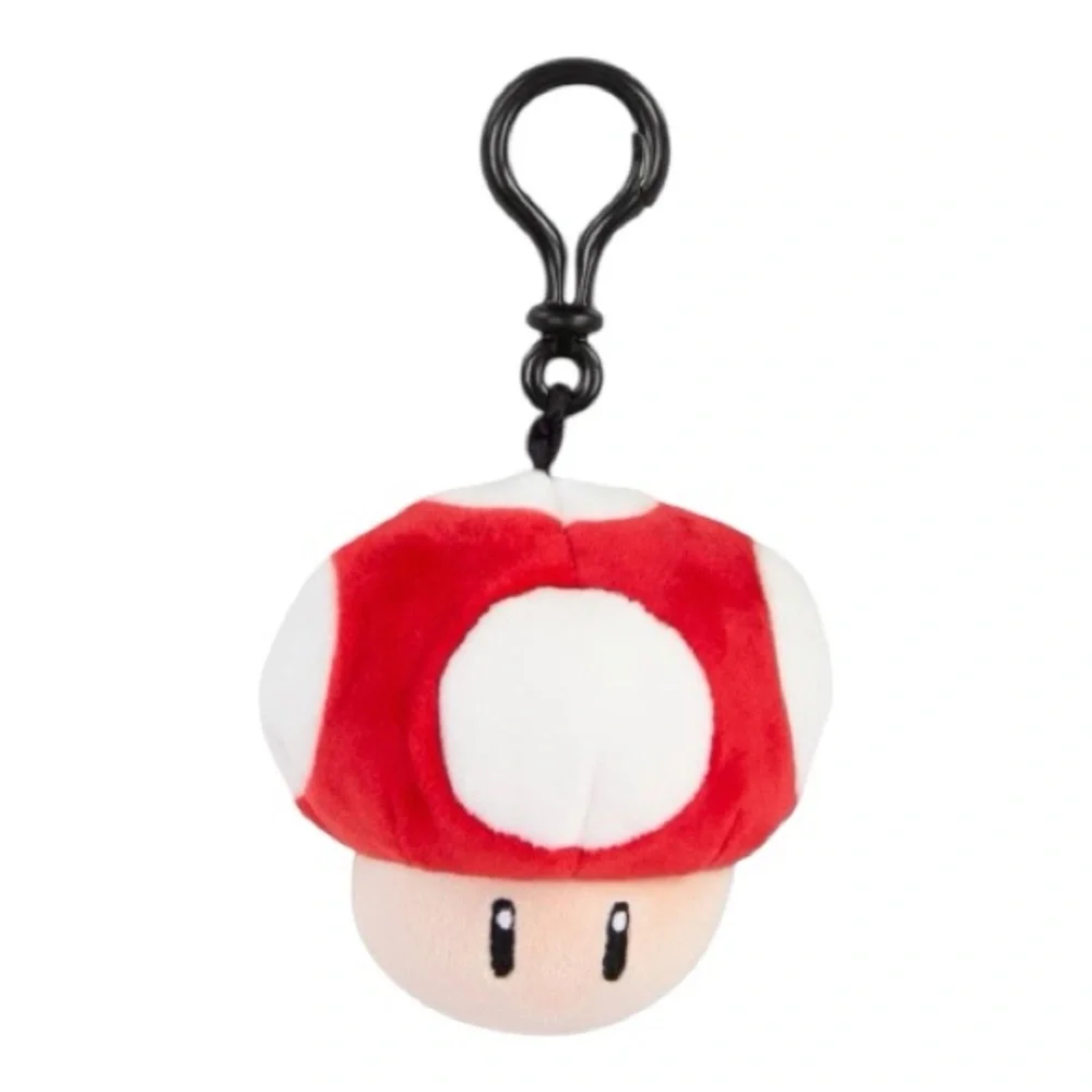 Mochi Mochi Super Mario Mushroom Plush Clip on Keychain New-Super Mushroom Small